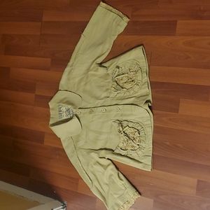 ANIMALE CROP button down Jacket SIZE 8